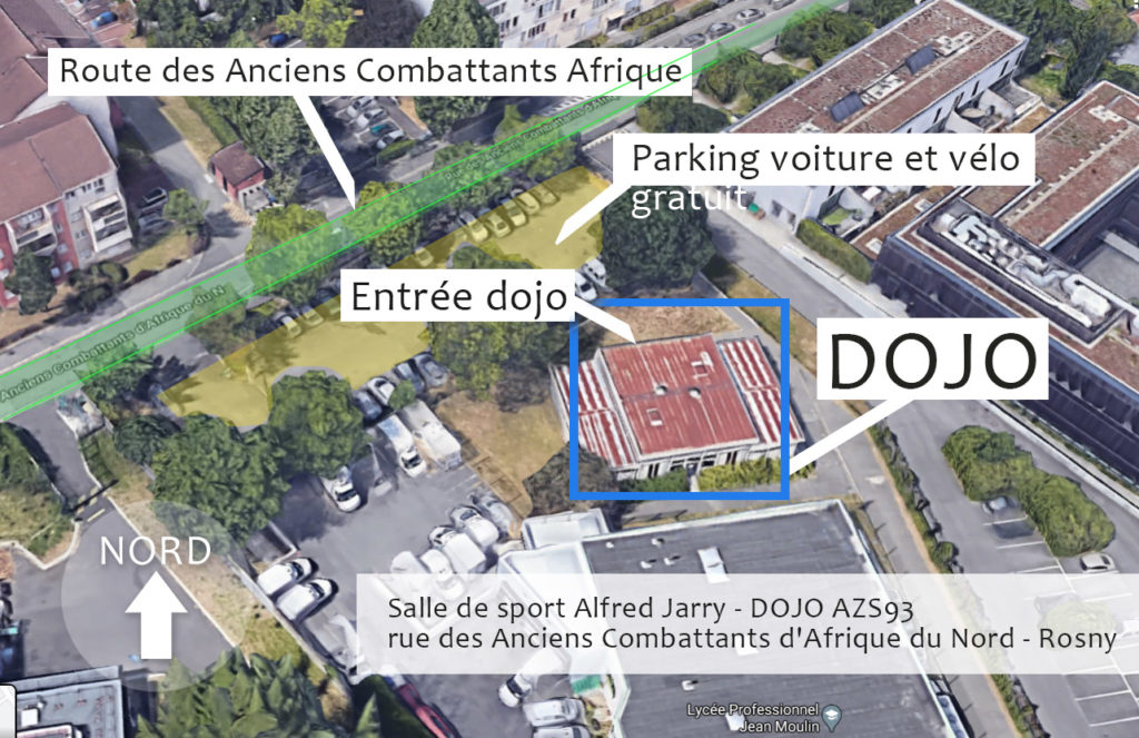 plan acces dojo zen AZS93 Rosny